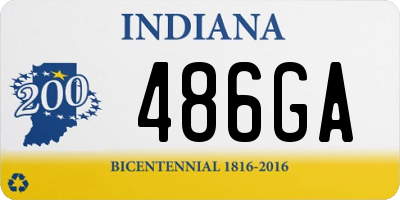IN license plate 486GA