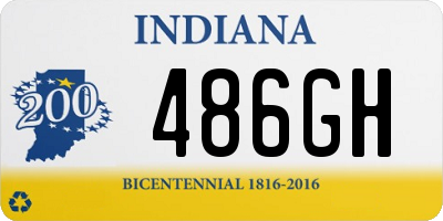 IN license plate 486GH