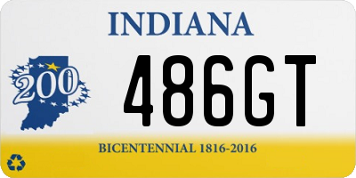 IN license plate 486GT