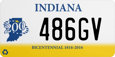 IN license plate 486GV