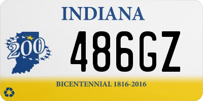 IN license plate 486GZ