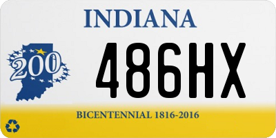 IN license plate 486HX