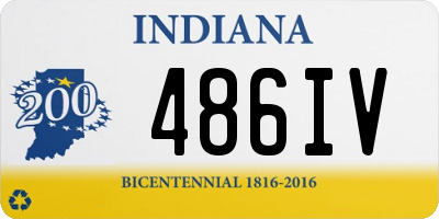 IN license plate 486IV