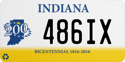 IN license plate 486IX