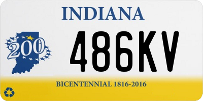 IN license plate 486KV