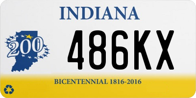 IN license plate 486KX