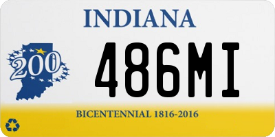 IN license plate 486MI