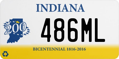 IN license plate 486ML