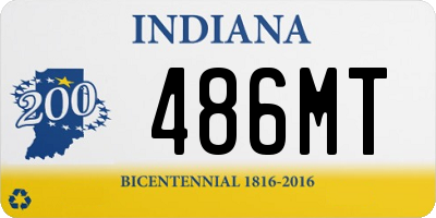 IN license plate 486MT