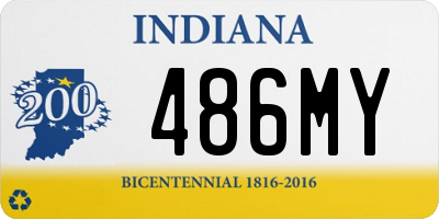 IN license plate 486MY