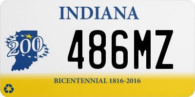 IN license plate 486MZ