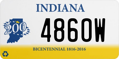 IN license plate 486OW