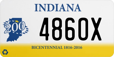 IN license plate 486OX