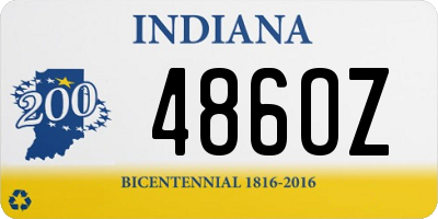 IN license plate 486OZ