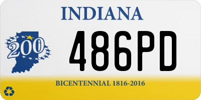 IN license plate 486PD