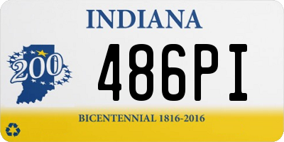 IN license plate 486PI