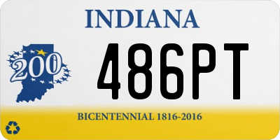 IN license plate 486PT