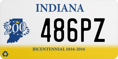 IN license plate 486PZ