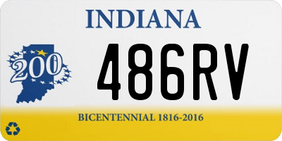 IN license plate 486RV