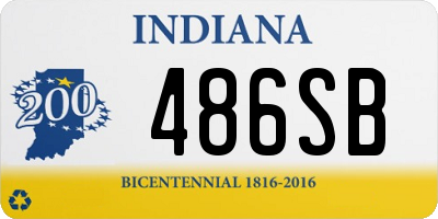 IN license plate 486SB