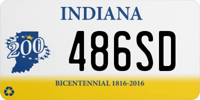 IN license plate 486SD