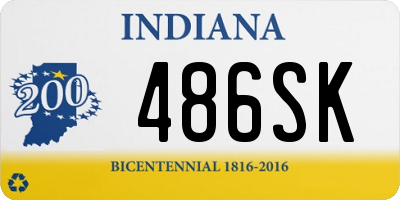 IN license plate 486SK