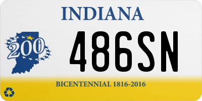 IN license plate 486SN