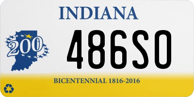 IN license plate 486SO