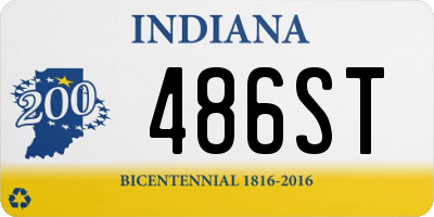 IN license plate 486ST