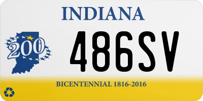 IN license plate 486SV