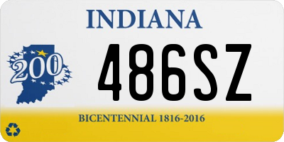 IN license plate 486SZ