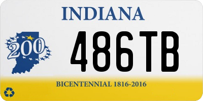 IN license plate 486TB