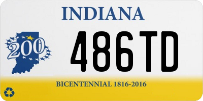 IN license plate 486TD