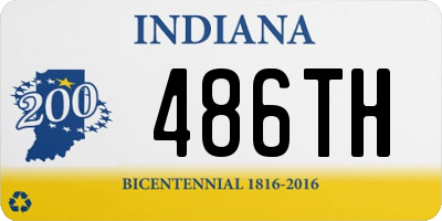 IN license plate 486TH