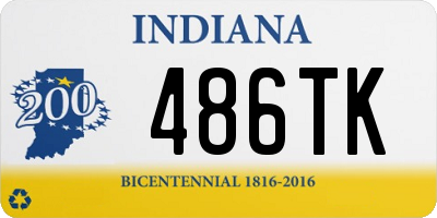 IN license plate 486TK