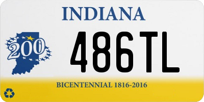 IN license plate 486TL