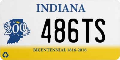 IN license plate 486TS