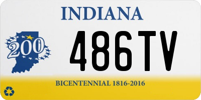 IN license plate 486TV