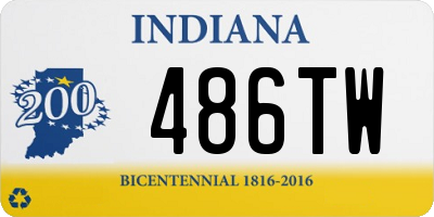 IN license plate 486TW