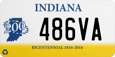 IN license plate 486VA