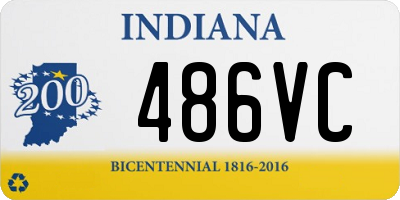 IN license plate 486VC