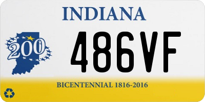 IN license plate 486VF