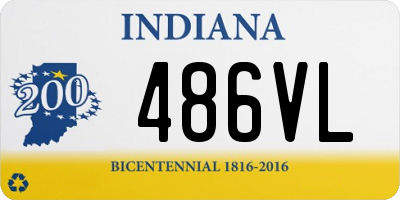 IN license plate 486VL