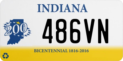 IN license plate 486VN