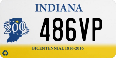 IN license plate 486VP