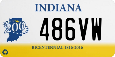 IN license plate 486VW