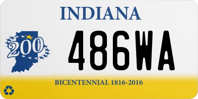 IN license plate 486WA