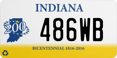 IN license plate 486WB