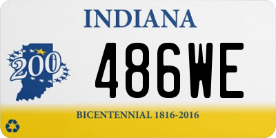 IN license plate 486WE