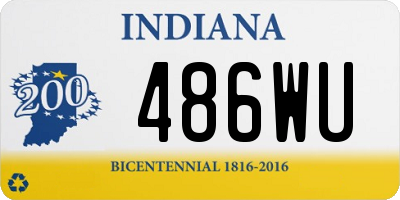 IN license plate 486WU